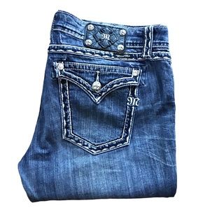 MISS ME Bootcut Jeans Flap Pocket 34x32.5”